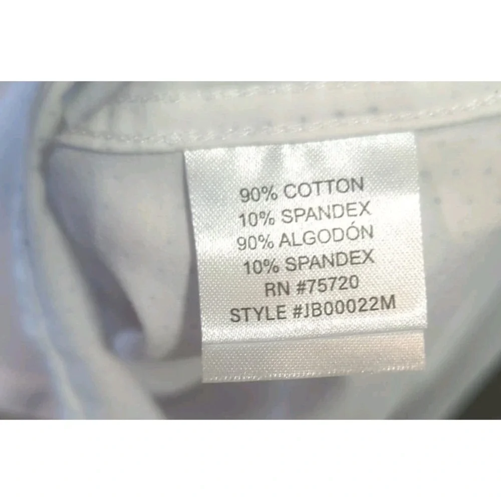 J.B. Holt Shirt XXL Athletic Fit Geometric White Button Up Long Sleeve‎
